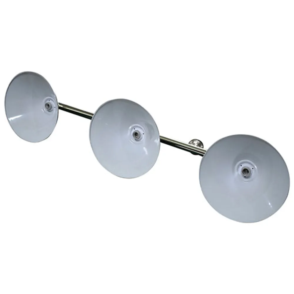 Hathaway Hanging Stainless Steel Billiard Table Lights - Silver/Grey