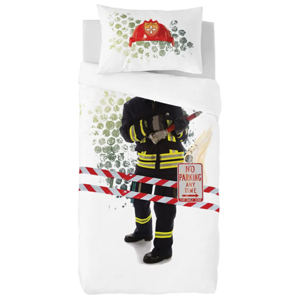 Gouchee Design Fireman 2-Piece Cotton Duvet Cover Set - Single