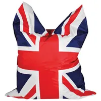 Fauteuil poire contemporain BigBag Union Jack XL de Sitting Point - Rouge - Bleu Marine - Blanc