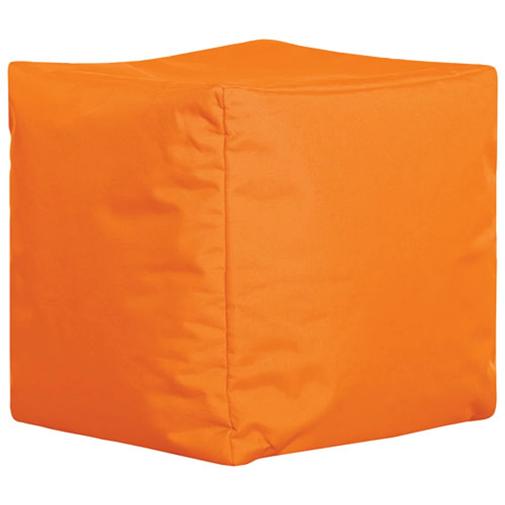 Sitting Point Cube Brava Contemporary Bean Bag Chair - Orange