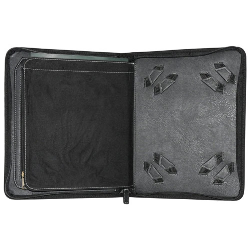 Roots 10" Zip Around Padfolio Case - Black