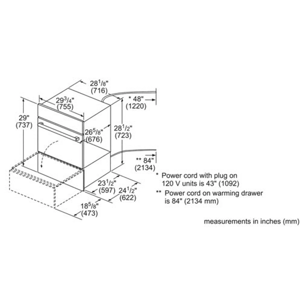 Tiroir chauffe-plats de 29,8 po et 2,2 pi³ de Bosch (HWD5051UC) - Acier inoxydable - Boîte ouverte