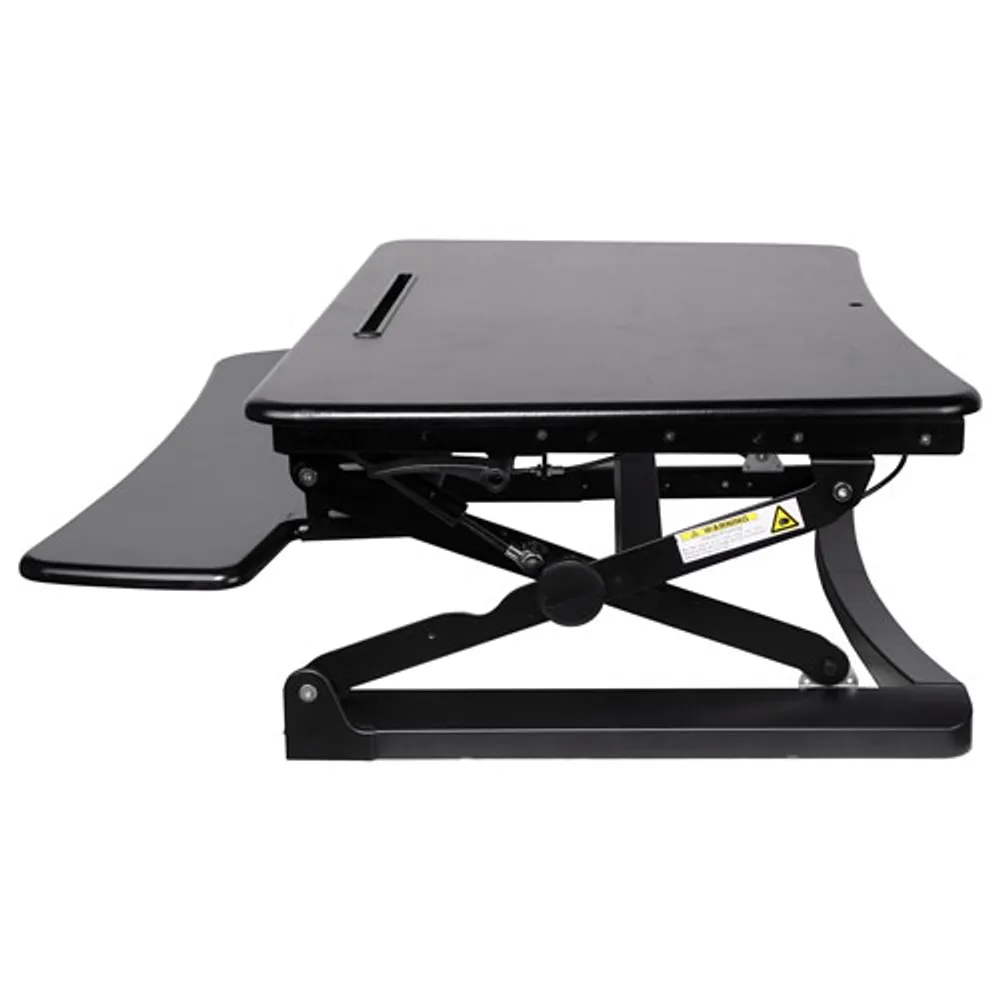 Contemporary Ergonomic Sit-Stand Desktop Workstation Stand - Black
