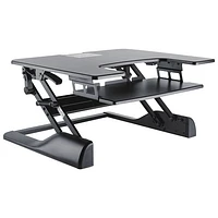 Contemporary Sit-Stand Desktop Workstation Stand - Black