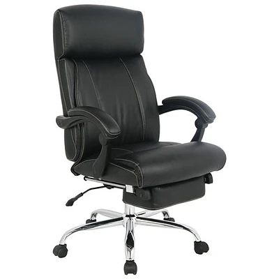 Fauteuil de bureau ergonomique à dossier élevé de TygerClaw - Noir