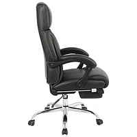 Fauteuil de bureau ergonomique à dossier élevé de TygerClaw - Noir