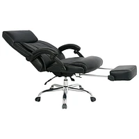 Fauteuil de bureau ergonomique à dossier élevé de TygerClaw - Noir