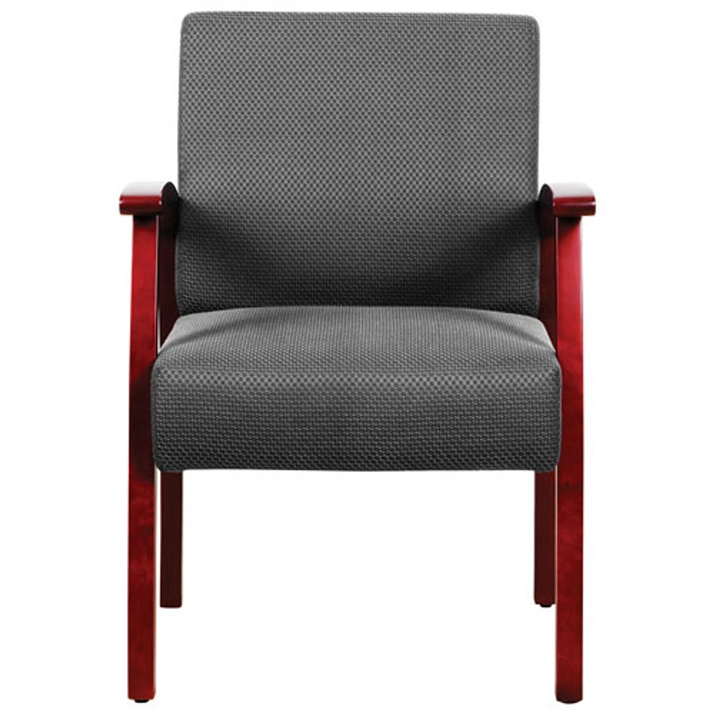 TygerClaw Ergonomic Mid-Back Fabric Guest Chair - Grey