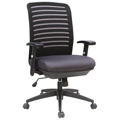 Fauteuil de bureau ergonomique en tissu à dossier élevé de TygerClaw - Noir