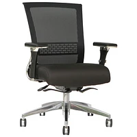 TygerClaw Ergonomic Mid-Back Fabric Task Chair - Black