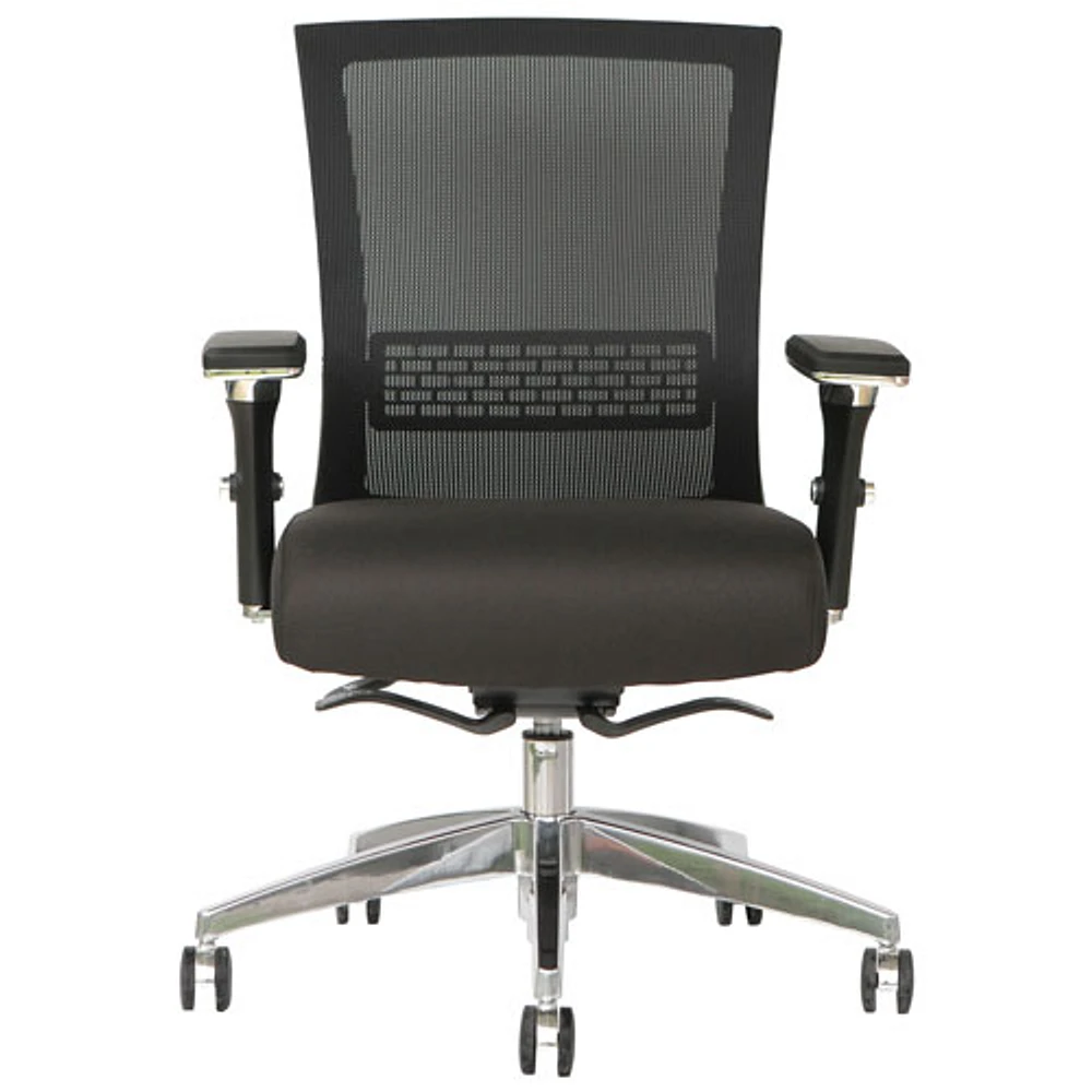 TygerClaw Ergonomic Mid-Back Fabric Task Chair - Black