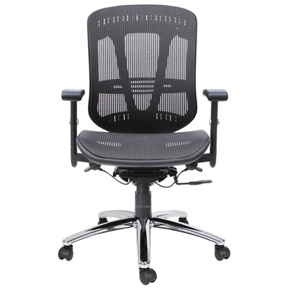 TygerClaw Ergonomic Mid-Back Mesh Task Chair - Black