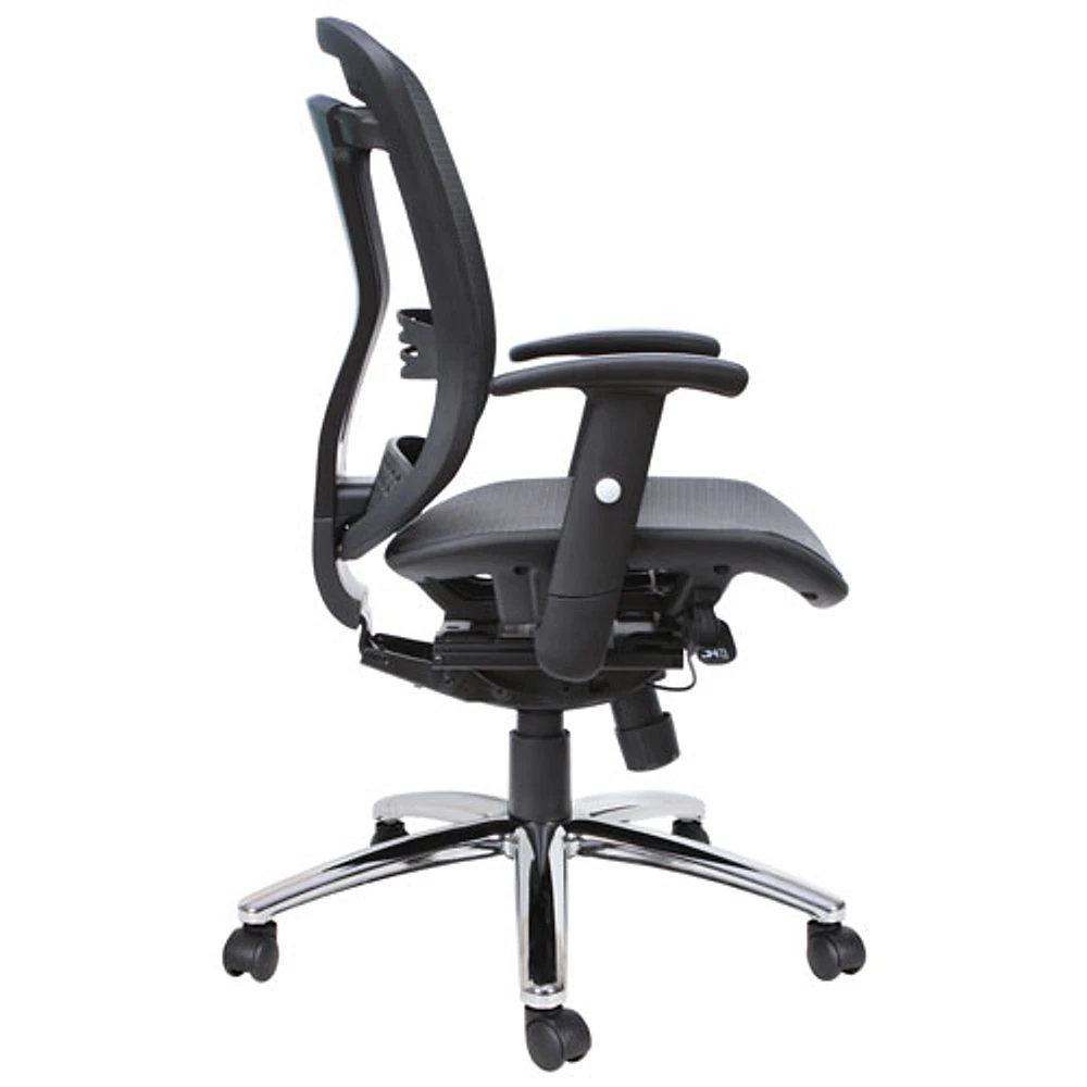 TygerClaw Ergonomic Mid-Back Mesh Task Chair - Black