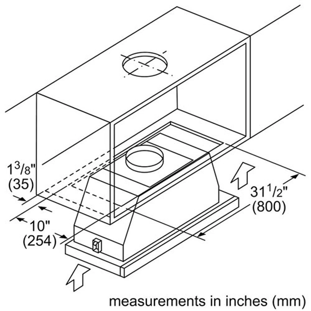 Bosch 500 36" Under-Cabinet Pull Out Range Hood (HUI56551UC) - Stainless Steel