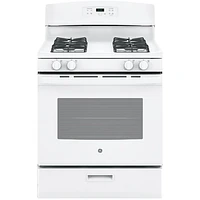 GE 30" 5.0 Cu. Ft. Freestanding Gas Range (JCGBS60DEKWW) - White