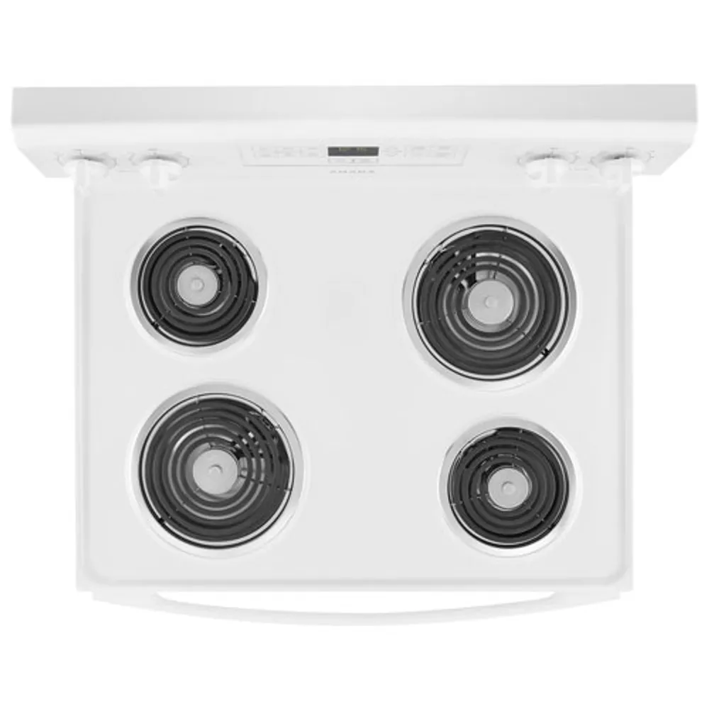 4,8 pi³ 30 po d'Amana pour Cuisinière électrique autonome à serpentins (YACR4303MFW) - Blanc