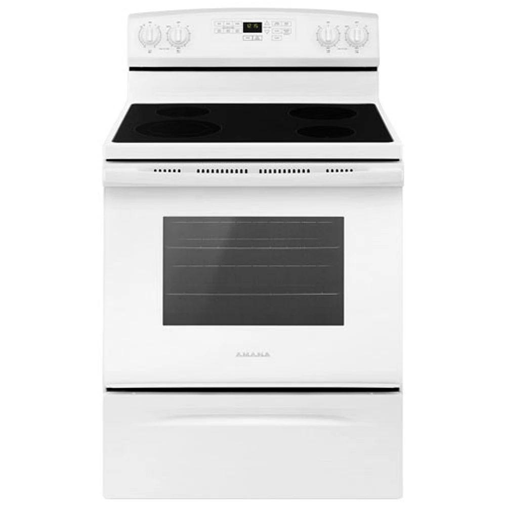 Amana 30" 4.8 Cu. Ft. Self-Clean Freestanding Electric Range (YAER6603SFW) - White