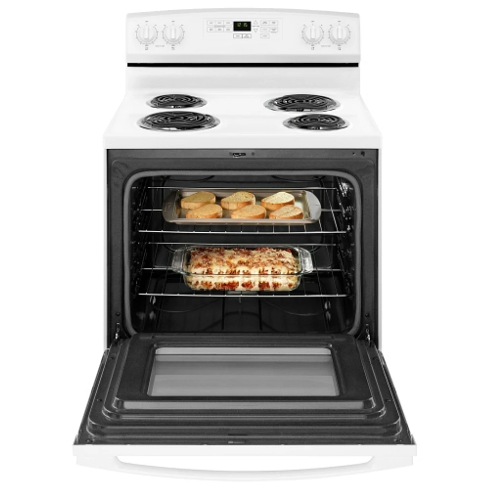 Amana 30" 4.8 Cu. Ft. Self-Clean Freestanding Electric Coil Top Range (YACR4503SFW) - White