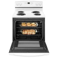 Amana 30" 4.8 Cu. Ft. Self-Clean Freestanding Electric Coil Top Range (YACR4503SFW) - White