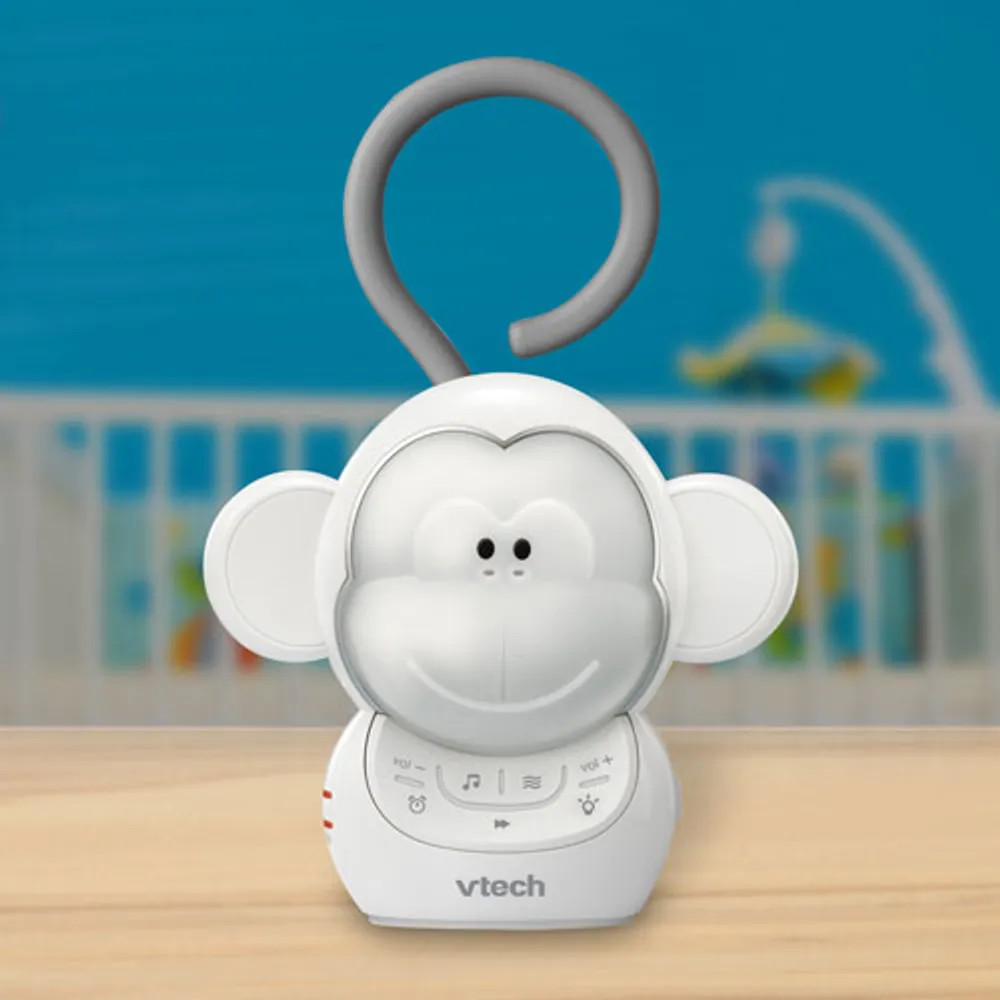 VTech Myla The Monkey Portable Soother Sound Machine - White/Grey - English