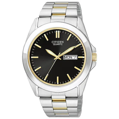 Citizen Quartz Watch 40mm Men's Watch - Two-Tone Case, Bracelet & Black Dial