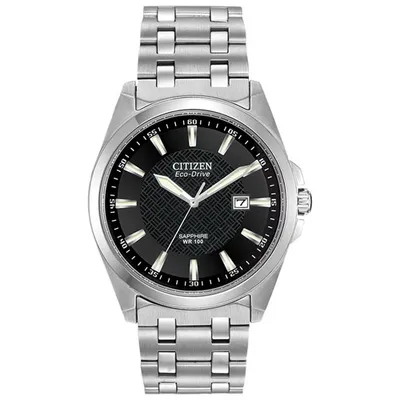Citizen Corso Eco-Drive Watch 41mm Men's Watch - Silver-Tone Case, Bracelet & Black Dial