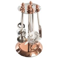 Bel-Air 5-Piece Stainless Steel Hanging Bar Tool Set - Copper