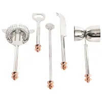 Bel-Air 5-Piece Stainless Steel Hanging Bar Tool Set - Copper