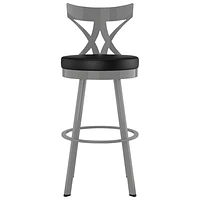 Washington Contemporary Counter Height Barstool - Magnetite/Ink