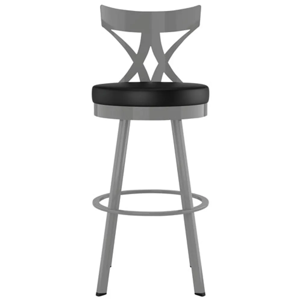 Washington Contemporary Bar Height Barstool - Magnetite/Ink