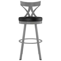 Washington Contemporary Bar Height Barstool - Magnetite/Ink