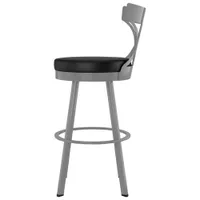 Washington Contemporary Bar Height Barstool - Magnetite/Ink