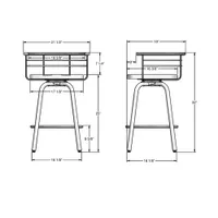 Tabouret de bar moderne à hauteur de comptoir Brisk