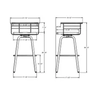 Tabouret de bar moderne à hauteur de bar Brisk