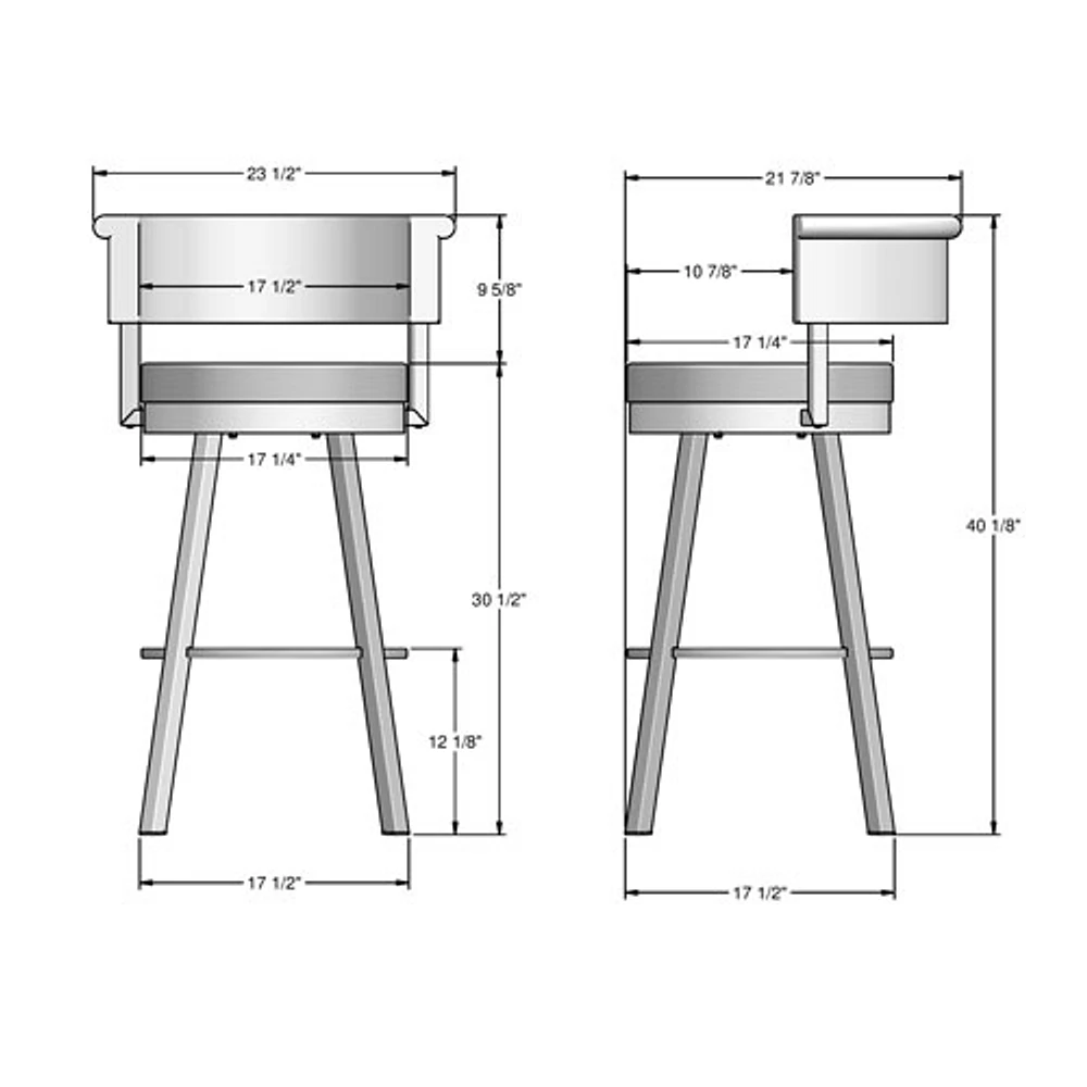 Rosco Contemporary Bar Height Barstool