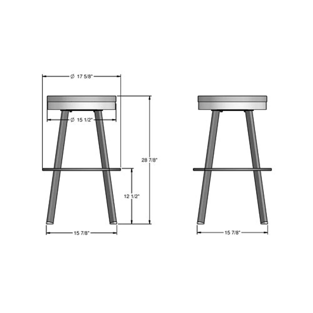 Warner Modern Bar Height Barstool