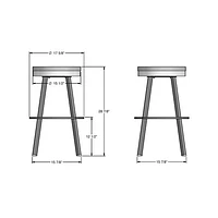 Warner Modern Bar Height Barstool