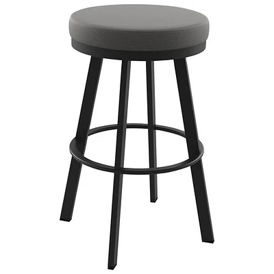 Tabouret de bar contemporain à hauteur de comptoir Swice - Corail noir-nuage