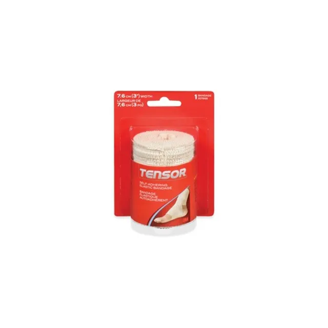 Tensor Self-Adhering Elastic Bandage Wrap, Beige, 3-in