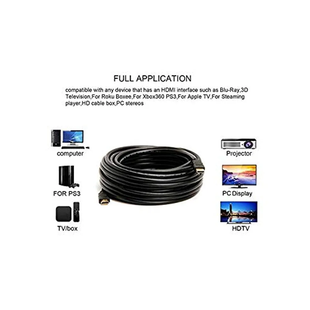 Extra Long 50FT 66FT Super High Speed HDMI Cable 1.4 Ethernet 3D 1080P HDTV  xBox