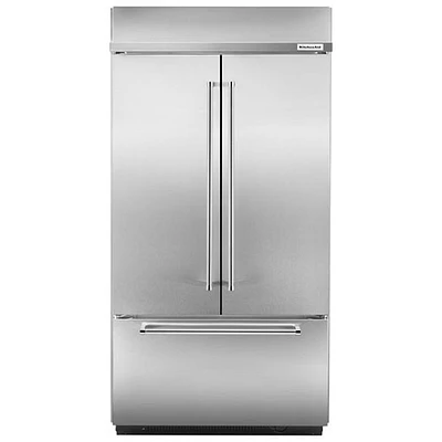 Boîte ouverte - Réfrigérateur à deux portes 24,2 pi³ 43 po de KitchenAid (KBFN502ESS) - Inox - Parfait état