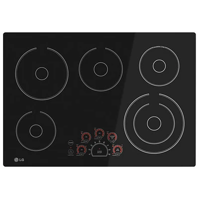 LG 30" 5-Element Smooth Top Electric Cooktop - Black - Open Box - Perfect Condition