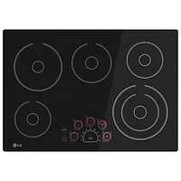 LG 30" 5-Element Smooth Top Electric Cooktop - Black - Open Box - Perfect Condition