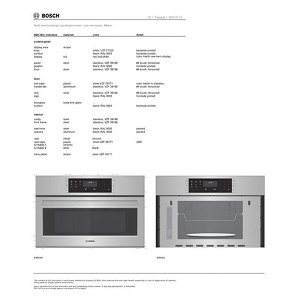 Bosch 30" Built-In Microwave - Stainless Steel