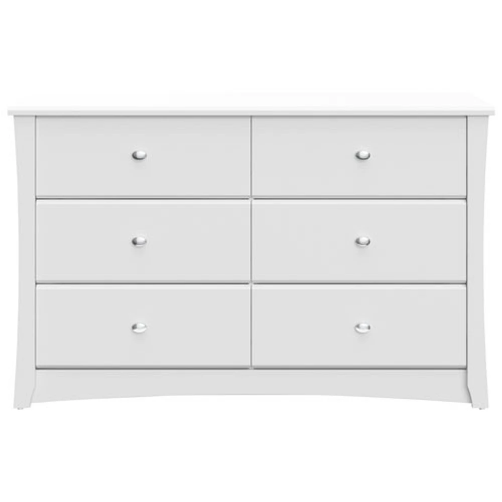 Storkcraft Crescent 6-Drawer Nursery Dresser-White