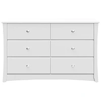 Storkcraft Crescent 6-Drawer Nursery Dresser-White