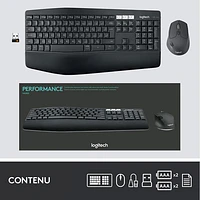 Ensemble avec souris optique et clavier ergonomiques Bluetooth MK850 de Logitech - Français