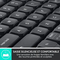 Ensemble avec souris optique et clavier ergonomiques Bluetooth MK850 de Logitech - Français