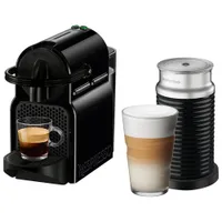 Nespresso Inissia Espresso Machine by De'Longhi with Aeroccino Milk Frother - Black