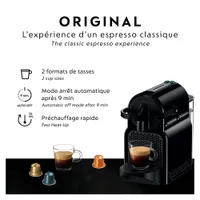 Nespresso Inissia Espresso Machine by De'Longhi with Aeroccino Milk Frother - Black